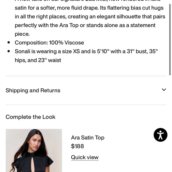 New Guizio-
Eda Satin Midi Skirt - Picture 2 of 5